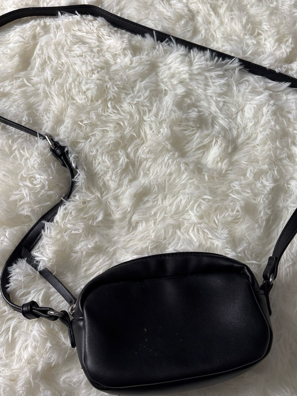Forever 21 Black Faux Leather Crossbody Bag